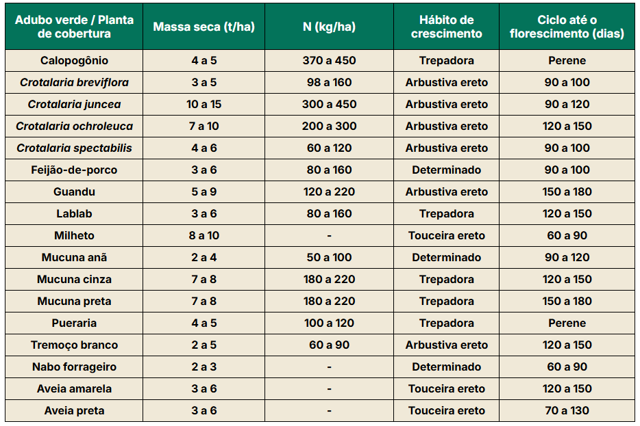 Tipos de plantas de cobertura