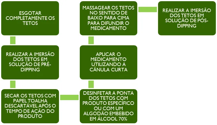 Processo de secagem de vacas