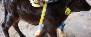 Bovino leiteiro sendo pesado