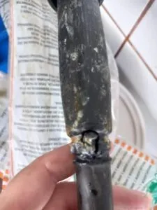 Teteira com a borracha danificada