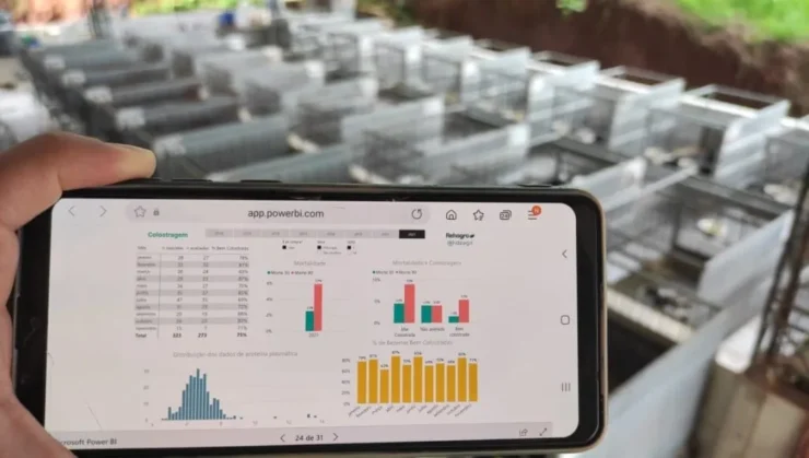 Dados de uma fazenda leiteira no Power BI