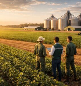 Imagem retratando uma fazenda lucrativa