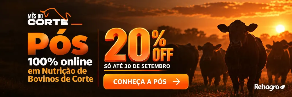 Clique e saiba mais sobre a pós-graduação! Banner Pós-graduação em Nutrição de Bovinos de Corte