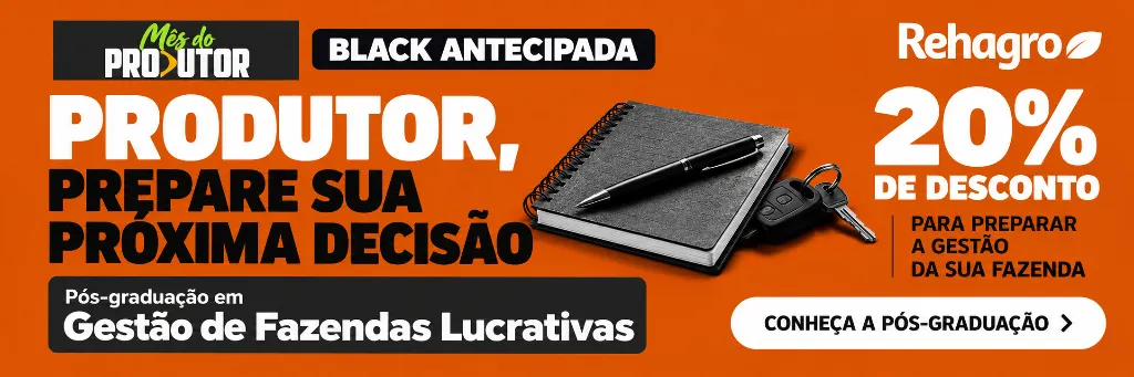 Banner Black Antecipada Pós-graduação em Gestão de Fazendas Lucrativas